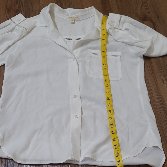 CLOTH & STONE Ivory Button-Up Shirt USED GOOD CONDITION ZISE S FOR WOMEN. - Picture 4 of 10